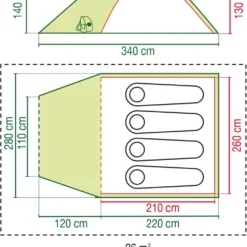 Coleman Darwin 4 Plus Koepeltent - 4-Persoons - Groen -Goedkope Licht Tent Winkel 1003x1200