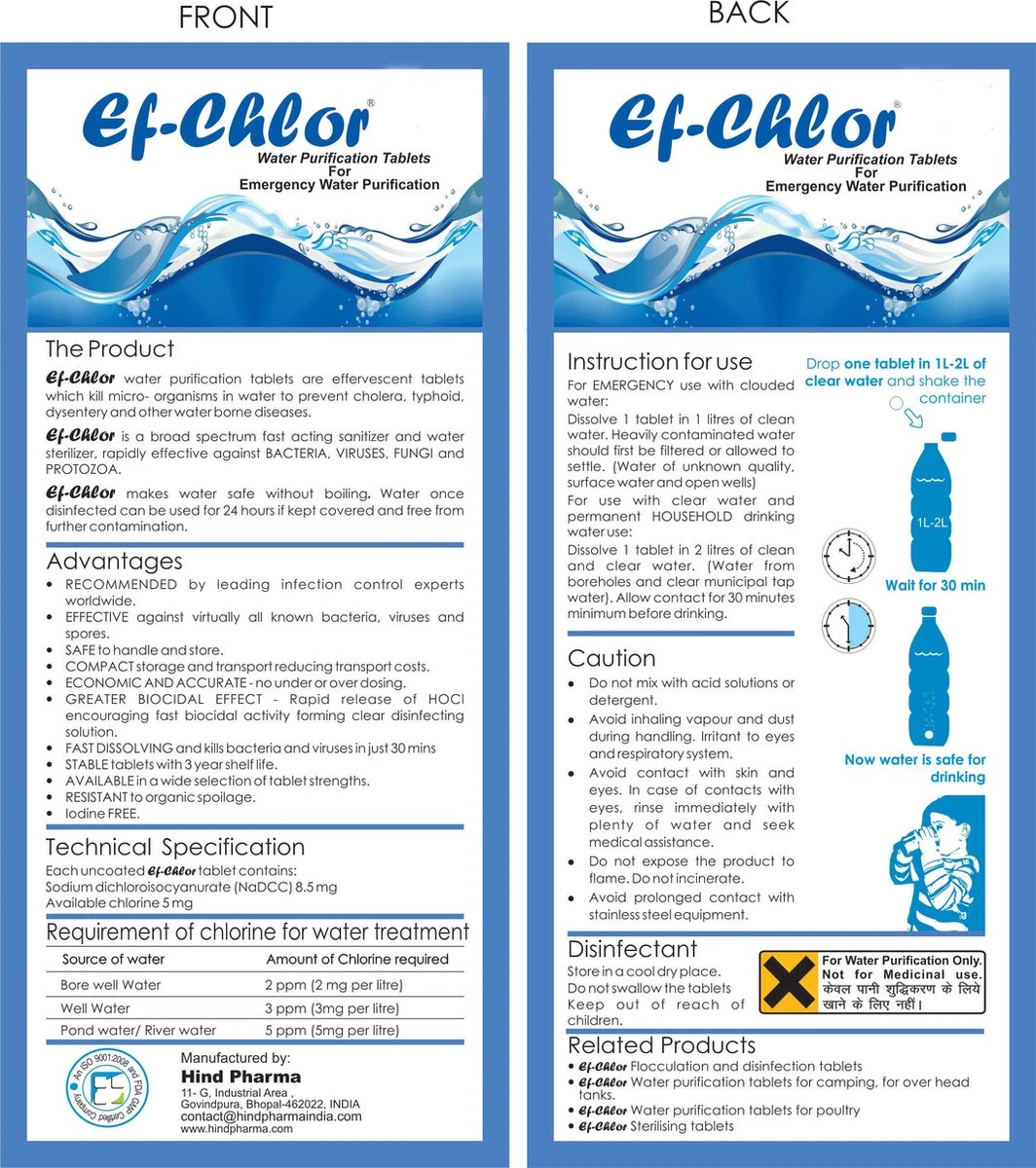 Waterzuiveringstabletten 3.5 Mg - 100 Stuks! - 0,5-1 Liter Veilig En Schoon Drinkwater In 30 Minuten! 7 Waterzuiveringstabletten 3.5 Mg - 100 Stuks! - 0,5-1 Liter Veilig En Schoon Drinkwater In 30 Minuten! - Afbeelding 5