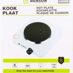 Benson Kookplaat - Enkel - Wit - 1000W -Goedkope Licht Tent Winkel 1067x1200 1
