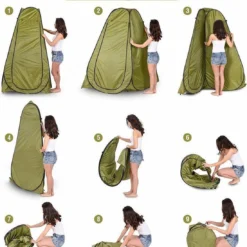 NordFalk Douchetent Pop-up 190 Cm - Camping Douche - Omkleedtent - Incl. Tentharingen En Draagtas - Groen -Goedkope Licht Tent Winkel 1098x1200 1