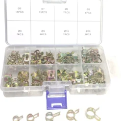 Merkloos Veerslangklem Verzinkt 75 Delig Brandstofleidingen Benzineslang Vacuumslang 6 7 8 9&10mm Slangenklem Knijpveerklem