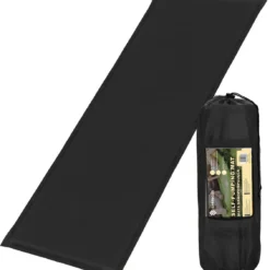 Springos Slaapmat | Zelfopblazend | 180 Cm | Inclusief Hoes | Zwart