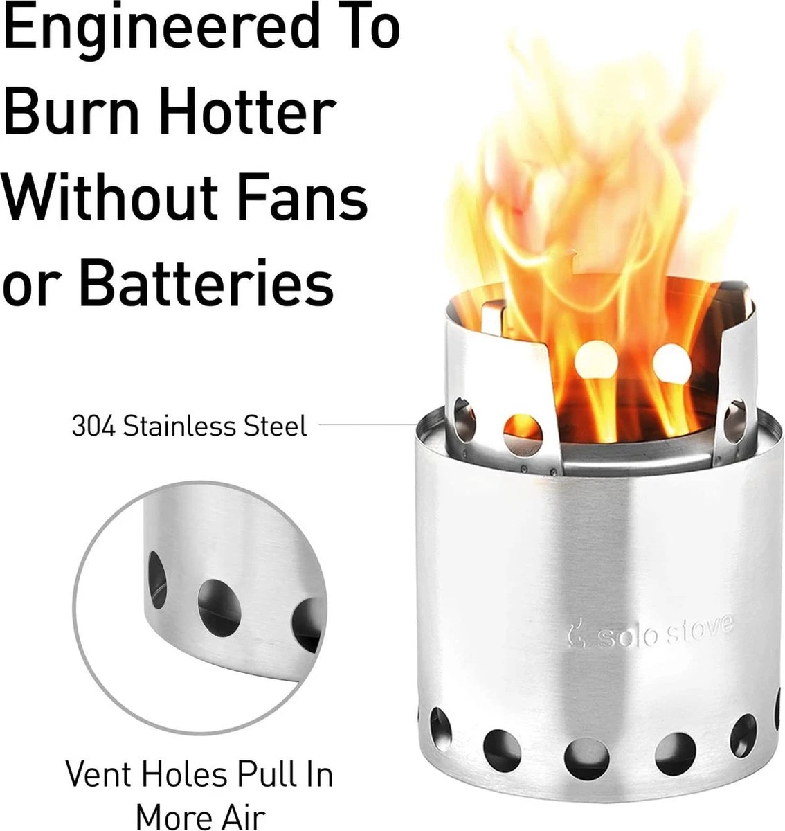 Solo Stove Lite Draagbare Kooktoestel. Geen Vloeibare Brandstof Nodig. Krachtige Efficiënte Houtverbranding En Weinig Rook. Voor 1-2 Personen, 304 Roestvrijstaal, Compact ⌀ 10,8 Cm, Hoogte 14,5 Cm, 255g. 8 Solo Stove Lite Draagbare Kooktoestel. Geen Vloeibare Brandstof Nodig. Krachtige Efficiënte Houtverbranding En Weinig Rook. Voor 1-2 Personen, 304 Roestvrijstaal, Compact ⌀ 10,8 Cm, Hoogte 14,5 Cm, 255g. - Afbeelding 6