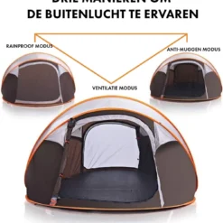 Fly Lab Luxe Pop Up Tent - Kampeer Tent - Grijs/Oranje - 4 Persoons 17 Fly Lab Luxe Pop Up Tent - Kampeer Tent - Grijs/Oranje - 4 Persoons -Goedkope Licht Tent Winkel 1136x1200 2
