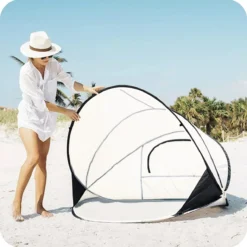 Deryan Luxe Pop Up Strandtent XXL - Anti-UV 50+ - Cream -Goedkope Licht Tent Winkel 1196x1200 11
