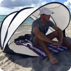 Deryan Luxe Pop Up Strandtent XXL - Anti-UV 50+ - Cream -Goedkope Licht Tent Winkel 1196x1200 12