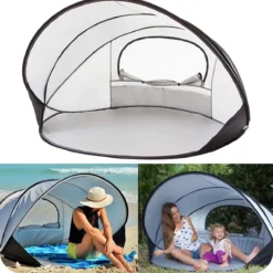 Deryan Luxe Pop Up Strandtent XXL - Anti-UV 50+ - Zilver -Goedkope Licht Tent Winkel 1196x1200 14