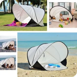 Deryan Luxe Pop Up Strandtent XXL - Anti-UV 50+ - Cream -Goedkope Licht Tent Winkel 1196x1200 8