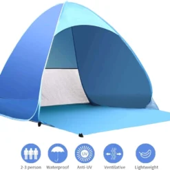 IGOODS Pop-up Tent - 2/3-Persoons - Blauw 11 IGOODS Pop-up Tent - 2/3-Persoons - Blauw -Goedkope Licht Tent Winkel 1200x1016 1