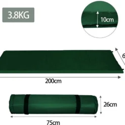 HikeMeister- Slaapmat - 200x 66 X 10 Cm - Zelfopblazend - 1 Persoons - Groen -Goedkope Licht Tent Winkel 1200x1024