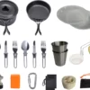 Hikr® Camping Pannenset - Complete 22-delige Kookset - Lichtgewicht - Kookgerei Servies - Outdoor - BPA-vrij - Keukengerei Set -Goedkope Licht Tent Winkel 1200x1027