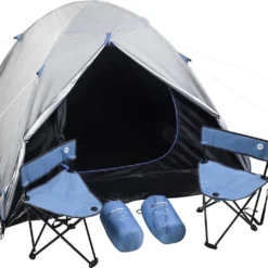 MaxxSport Camping Set - 2 Persoons - Tent + Slaapzakken + Campingstoelen - 200x190x120cm -Goedkope Licht Tent Winkel 1200x1032