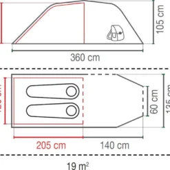 Coleman Cortes 2 Tunneltent - 2-Persoons - Blauw/Wit -Goedkope Licht Tent Winkel 1200x1056 4