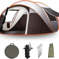 Fly Lab Luxe Pop Up Tent - Kampeer Tent - Grijs/Oranje - 4 Persoons 21 Fly Lab Luxe Pop Up Tent - Kampeer Tent - Grijs/Oranje - 4 Persoons -Goedkope Licht Tent Winkel 1200x1059