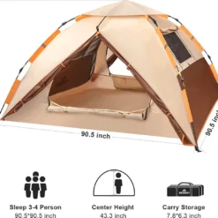 Merkloos Kamping Tent / Absolutely Waterproof, Lightweight Camping Tent With - Tent Ideal For Camping In The Garden, Dome Tent, -Goedkope Licht Tent Winkel 1200x1083 1