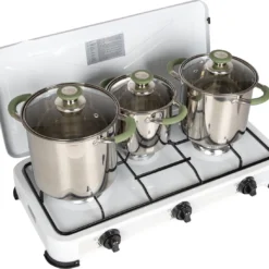 Bo-Camp - Pannenset - Elan Plus - 3-Delig - RVS -Goedkope Licht Tent Winkel 1200x1092