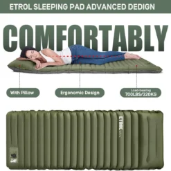 ETROL Camping Slaapmat-2-in-1 Zelfopblazende Kampeermat Met Kussen (78"x 28"), Lichtgewicht, Dik 4"compact Kussen, Geschikt Voor Zelfrijdende Reizen, Lekvrije, Waterdichte Tent 11 ETROL Camping Slaapmat-2-in-1 Zelfopblazende Kampeermat Met Kussen (78"x 28"), Lichtgewicht, Dik 4"compact Kussen, Geschikt Voor Zelfrijdende Reizen, Lekvrije, Waterdichte Tent -Goedkope Licht Tent Winkel 1200x1132