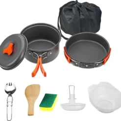 Camping Outdoor Kookset 13-delig Camping Servies En Pannen Pannenset Keukengerei - BPA-vrij & Geen Giftige Stoffen - Opvouwbaar & Licht - Ideaal Voor Reizen, Festival, Wandelen -Goedkope Licht Tent Winkel 1200x1143