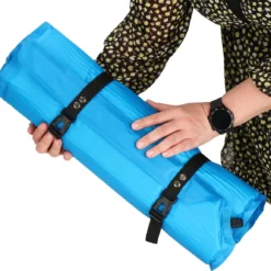 Springos Slaapmat | Zelfopblazend | 186 Cm | Inclusief Hoes & Hoofdkussen | Lichtblauw -Goedkope Licht Tent Winkel 1200x1149