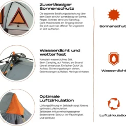 Where Tomorrow Solo Tent Pop Up 225X100X57 Cm - Grijs - 1 Persoons -Goedkope Licht Tent Winkel 1200x1162 6