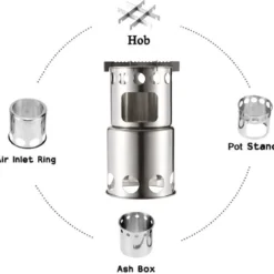 Merkloos Campingkooktoestel, Houtkachel, Draagbaar, Roestvrij Staal, Hobo-kooktoestel Met Opbergzak, Voor Barbecue, Camping, Picknick, Wandelen -Goedkope Licht Tent Winkel 1200x1163 1
