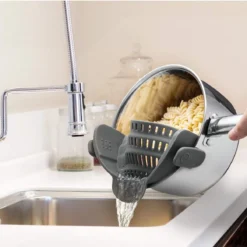 SensaHome- Siliconen Vergiet - Keuken Afgietdeksel - Afgiethulp - Siliconen - BPA Vrij - Grijs -Goedkope Licht Tent Winkel 1200x1165