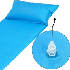 Springos Slaapmat | Zelfopblazend | 186 Cm | Inclusief Hoes & Hoofdkussen | Lichtblauw -Goedkope Licht Tent Winkel 1200x1166 4