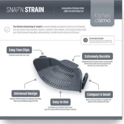 SensaHome- Siliconen Vergiet - Keuken Afgietdeksel - Afgiethulp - Siliconen - BPA Vrij - Grijs -Goedkope Licht Tent Winkel 1200x1171 1