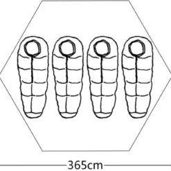 VidaXL Tent 4-persoons Grijs -Goedkope Licht Tent Winkel 1200x1174 3
