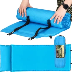 Springos Slaapmat | Zelfopblazend | 186 Cm | Inclusief Hoes & Hoofdkussen | Lichtblauw -Goedkope Licht Tent Winkel 1200x1180 3