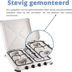 Kemper Gas Kooktoestel - Campingkooktoestel - Set Met 4 Branders - Gas - 4650W -Goedkope Licht Tent Winkel 1200x1180 4