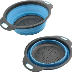 Merkloos Inklapbare Vergiet - Opvouwbaar - Groot - Blauw - Siliconen