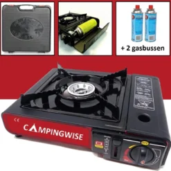 Camping Kooktoestel Op Gas - 1-pits - Inclusief Opbergkoffer