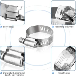BOTC Slangklemmen Set - RVS Slangklem - Ø 8-38mm - 60 Delig -Goedkope Licht Tent Winkel 1200x1196