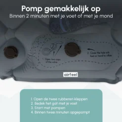 AirFeel Opblaasbaar Slaapmatje - Ingebouwde Pomp En Kussen - Lichtgewicht - 196 X 60 X 6cm - Gray -Goedkope Licht Tent Winkel 1200x1200 112