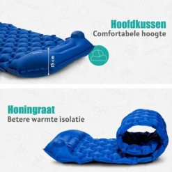 TRVLMORE Slaapmat - Zelfopblazend - 1 Persoons - Ingebouwde Pomp En Kussen - Blauw -Goedkope Licht Tent Winkel 1200x1200 139