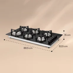 Trifecta 6 Gaskookplaat 6-pits Grote, Normale En Extra Glaskeramische Branders -Goedkope Licht Tent Winkel 1200x1200 240