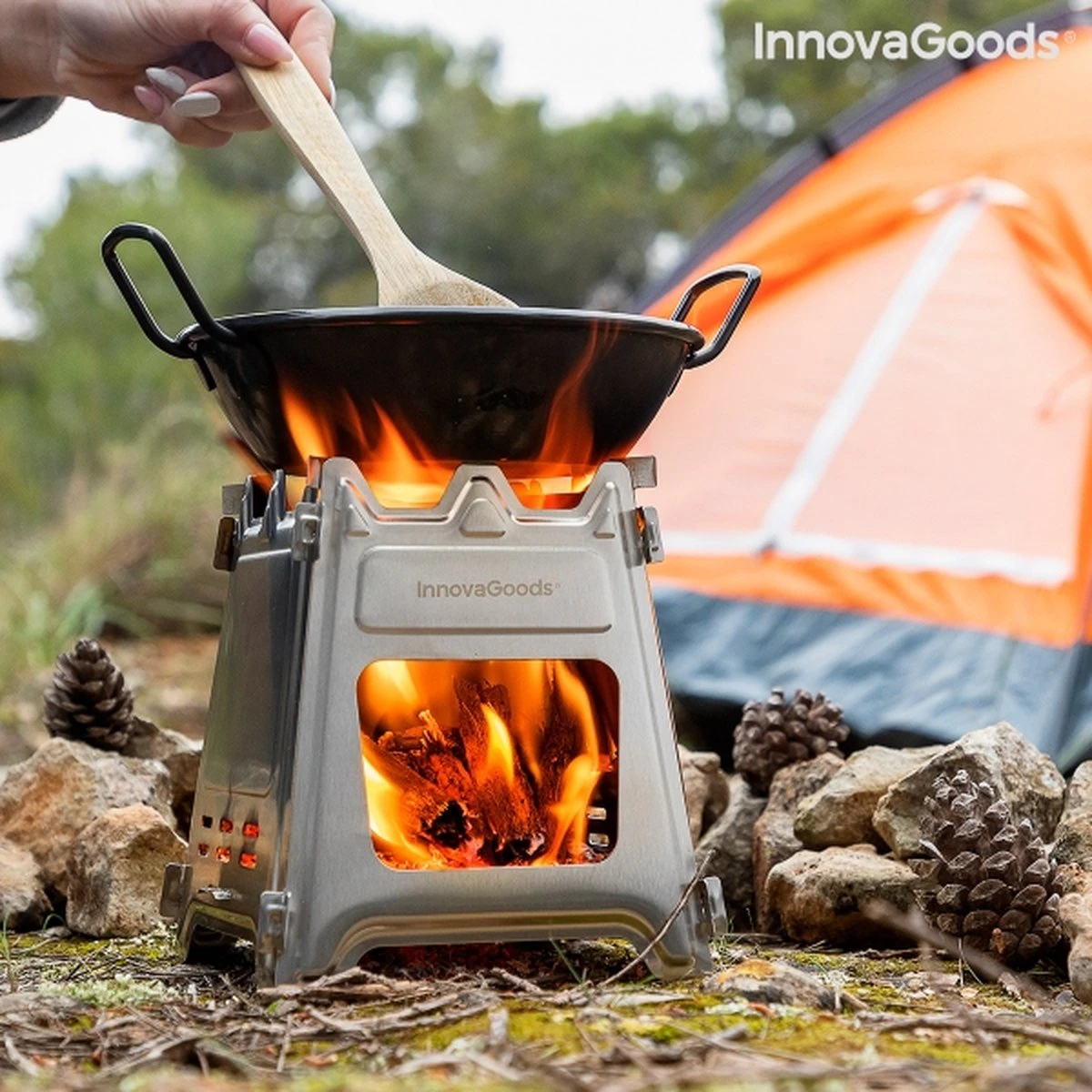 Innovagoods INKLAPBARE STALEN CAMPINGOVEN FLAMET - Camping Oven - Mini Oven - Camping Oventje - Oventje Camping - Mini Oven Vrijstaand - Mini Oventje 3 Innovagoods INKLAPBARE STALEN CAMPINGOVEN FLAMET - Camping Oven - Mini Oven - Camping Oventje - Oventje Camping - Mini Oven Vrijstaand - Mini Oventje