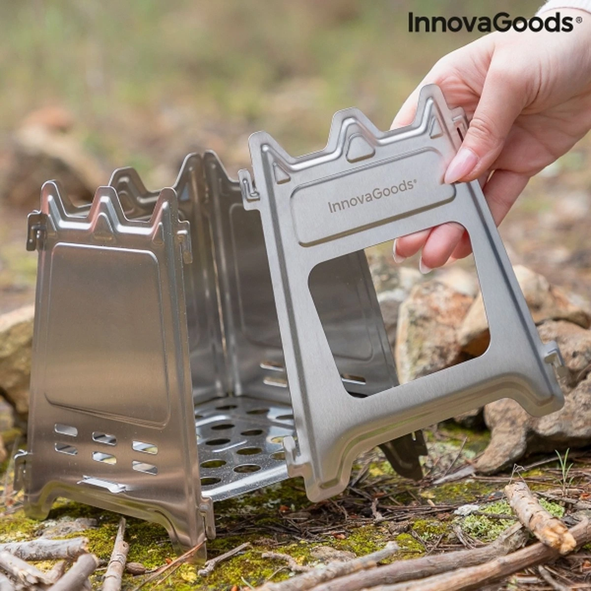 Innovagoods INKLAPBARE STALEN CAMPINGOVEN FLAMET - Camping Oven - Mini Oven - Camping Oventje - Oventje Camping - Mini Oven Vrijstaand - Mini Oventje 5 Innovagoods INKLAPBARE STALEN CAMPINGOVEN FLAMET - Camping Oven - Mini Oven - Camping Oventje - Oventje Camping - Mini Oven Vrijstaand - Mini Oventje - Afbeelding 3