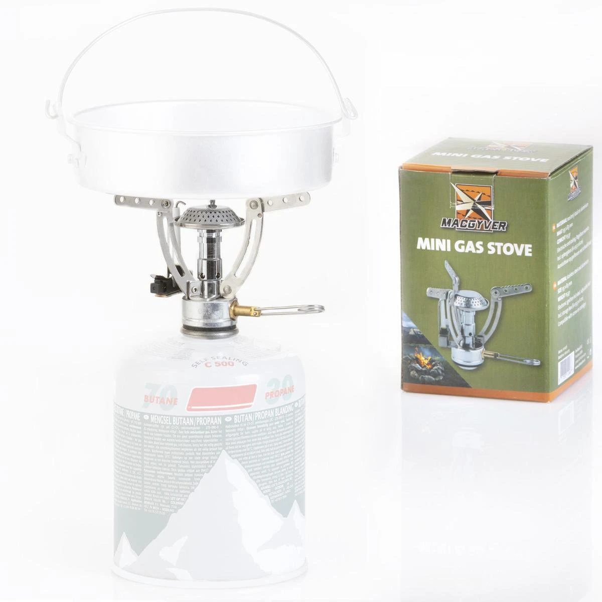 MacGyver Gasbrander Mini RVS - Camping Kookstel - Kookbrander - 10 Cm - Elektronische Ontsteking 9 MacGyver Gasbrander Mini RVS - Camping Kookstel - Kookbrander - 10 Cm - Elektronische Ontsteking - Afbeelding 7