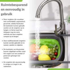Buxibo - 3-Delige Keuken Vergiet Set Inklapbaar Groen/Grijs -Goedkope Licht Tent Winkel 1200x1200 31
