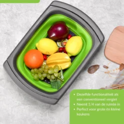 Buxibo - 3-Delige Keuken Vergiet Set Inklapbaar Groen/Grijs -Goedkope Licht Tent Winkel 1200x1200 36