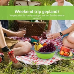 Buxibo - 3-Delige Keuken Vergiet Set Inklapbaar Groen/Grijs -Goedkope Licht Tent Winkel 1200x1200 37