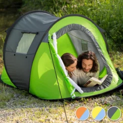 Pop Up Tent Waterkolom 1500 Mm/Cm² - Blauw - 2 Persoons -Goedkope Licht Tent Winkel 1200x1200 400