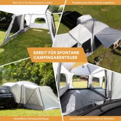 Skandika Pitea XL CROSS Tent – Koepeltenten - Autotent – Campingtent Voor SUV, Caddy, Auto, CUV - Voor Max. 4 Personen – Vrijstaand – Met/zonder Slaapcabine – Max. Stahoogte 230 Cm – 3000mm Waterkolom - 475 X 290 X 230 Cm (LxBxH) – Kamperen - Grijs 12 Skandika Pitea XL CROSS Tent – Koepeltenten - Autotent – Campingtent Voor SUV, Caddy, Auto, CUV - Voor Max. 4 Personen – Vrijstaand – Met/zonder Slaapcabine – Max. Stahoogte 230 Cm – 3000mm Waterkolom - 475 X 290 X 230 Cm (LxBxH) – Kamperen - Grijs -Goedkope Licht Tent Winkel 1200x1200 408