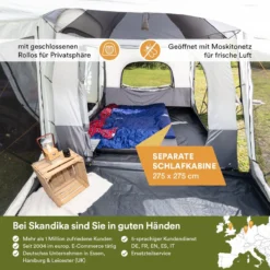Skandika Pitea XL CROSS Tent – Koepeltenten - Autotent – Campingtent Voor SUV, Caddy, Auto, CUV - Voor Max. 4 Personen – Vrijstaand – Met/zonder Slaapcabine – Max. Stahoogte 230 Cm – 3000mm Waterkolom - 475 X 290 X 230 Cm (LxBxH) – Kamperen - Grijs 13 Skandika Pitea XL CROSS Tent – Koepeltenten - Autotent – Campingtent Voor SUV, Caddy, Auto, CUV - Voor Max. 4 Personen – Vrijstaand – Met/zonder Slaapcabine – Max. Stahoogte 230 Cm – 3000mm Waterkolom - 475 X 290 X 230 Cm (LxBxH) – Kamperen - Grijs -Goedkope Licht Tent Winkel 1200x1200 409