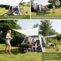 Skandika Pitea XL CROSS Tent – Koepeltenten - Autotent – Campingtent Voor SUV, Caddy, Auto, CUV - Voor Max. 4 Personen – Vrijstaand – Met/zonder Slaapcabine – Max. Stahoogte 230 Cm – 3000mm Waterkolom - 475 X 290 X 230 Cm (LxBxH) – Kamperen - Grijs 16 Skandika Pitea XL CROSS Tent – Koepeltenten - Autotent – Campingtent Voor SUV, Caddy, Auto, CUV - Voor Max. 4 Personen – Vrijstaand – Met/zonder Slaapcabine – Max. Stahoogte 230 Cm – 3000mm Waterkolom - 475 X 290 X 230 Cm (LxBxH) – Kamperen - Grijs -Goedkope Licht Tent Winkel 1200x1200 412