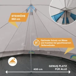 Skandika Tipii II Tent – Tipi-tenten – Teepee – 8 Persoons Campingtent – Muggengaas – 250 Cm Stahoogte – Uitneembare Tentvloer – 3000 Mm Waterkolom – Indische Tent, Partytent, Festivaltent – Outdoor, Camping, Tuin – Kamperen – Grijs/turquoise 14 Skandika Tipii II Tent – Tipi-tenten – Teepee – 8 Persoons Campingtent – Muggengaas – 250 Cm Stahoogte – Uitneembare Tentvloer – 3000 Mm Waterkolom – Indische Tent, Partytent, Festivaltent – Outdoor, Camping, Tuin – Kamperen – Grijs/turquoise -Goedkope Licht Tent Winkel 1200x1200 418
