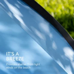 Navaris Windscherm Voor Het Strand - Zon- En Windbescherming Voor Drie Personen - Pop-up Speeltent Met UV- Bescherming - Beach Shelter Met Draagtas -Goedkope Licht Tent Winkel 1200x1200 500