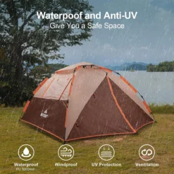 Merkloos Kamping Tent / Absolutely Waterproof, Lightweight Camping Tent With - Tent Ideal For Camping In The Garden, Dome Tent, -Goedkope Licht Tent Winkel 1200x1200 507